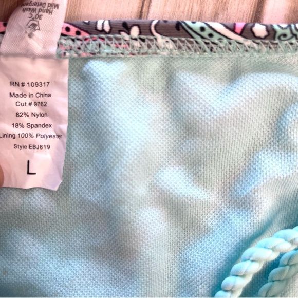 New Pursuit Turquoise Elephant Moderate Coverage String Bikini Bottoms - Picture 8 of 9
